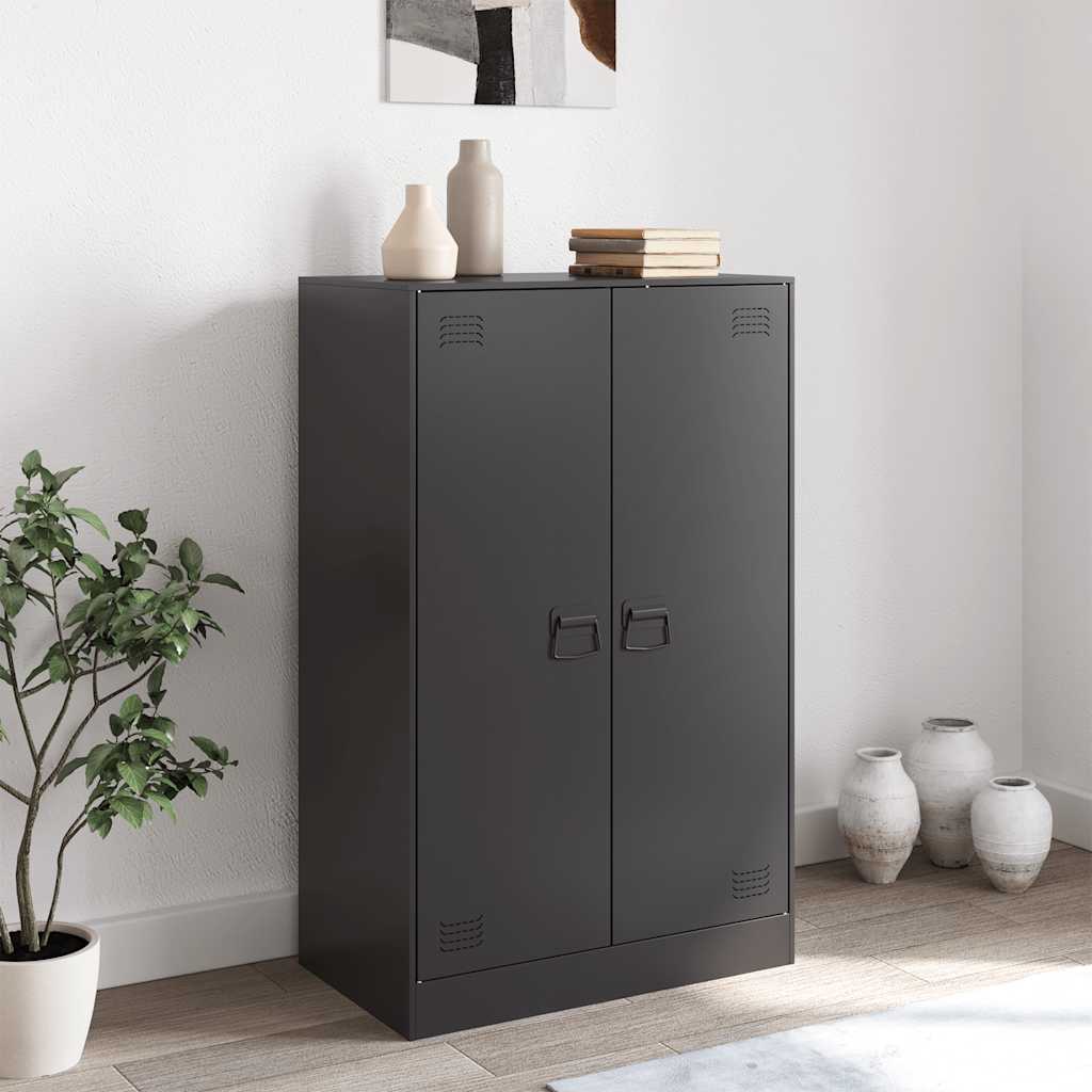 Ντουλάπι Μαύρο 67x39x107 εκ. από Ατσάλι