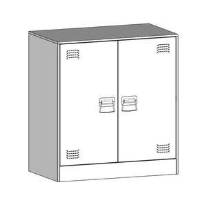 Μπουφές Λευκός 67x39x73 εκ. από Ατσάλι