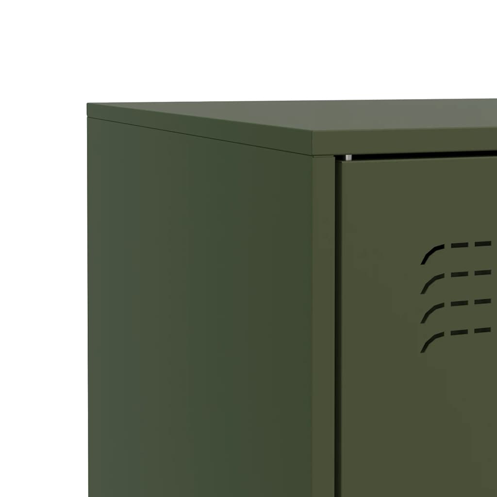 Ντουλάπι Πράσινο Λαδί 67x39x83 εκ. από Ατσάλι