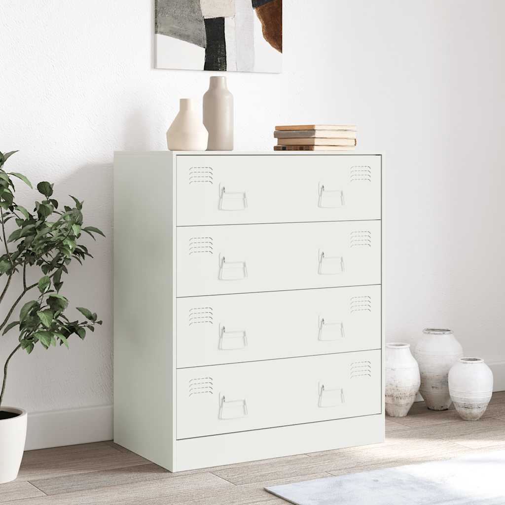 Μπουφές Λευκός 67x39x83 εκ. από Ατσάλι - Pakobazaar
