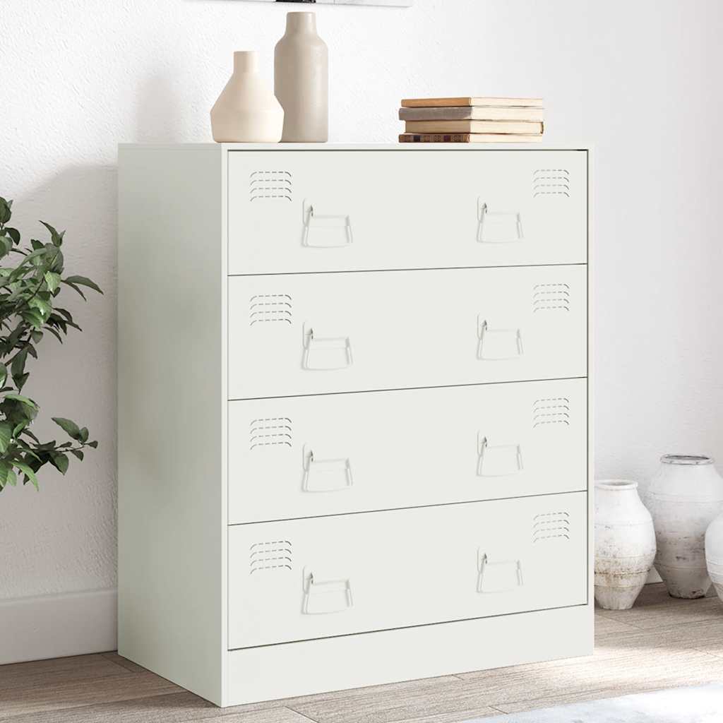 Μπουφές Λευκός 67x39x83 εκ. από Ατσάλι - Pakobazaar