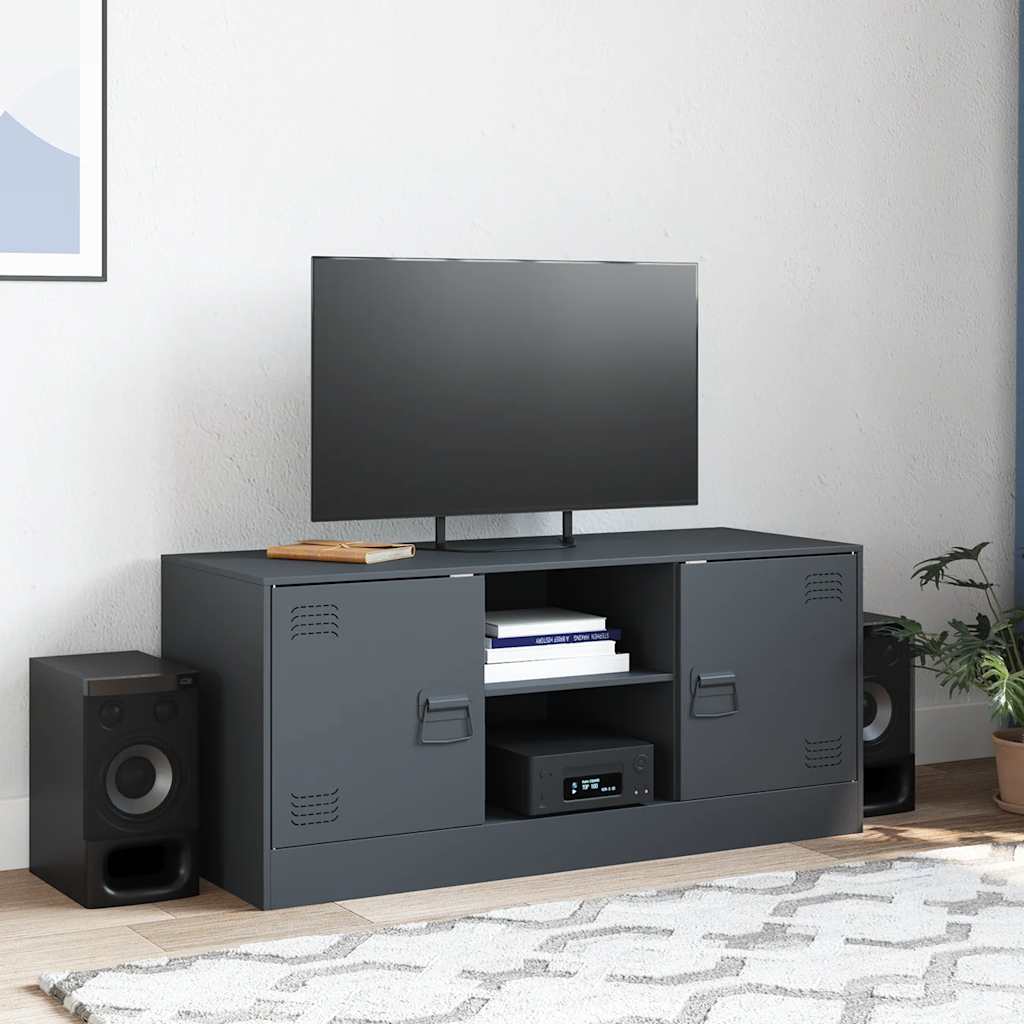 Έπιπλο Τηλεόρασης Ανθρακί 99x39x44 εκ. από Χάλυβα - Pakobazaar