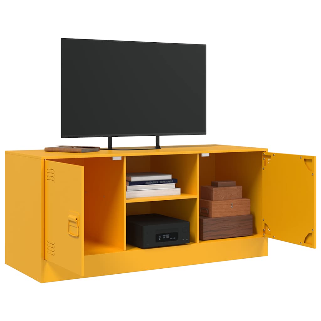 Έπιπλο Τηλεόρασης Μουσταρδί Κίτρινο 99x39x44 εκ. από Ατσάλι