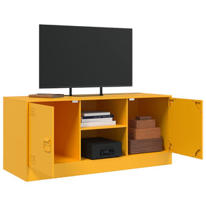 Έπιπλο Τηλεόρασης Μουσταρδί Κίτρινο 99x39x44 εκ. από Ατσάλι - Pakobazaar