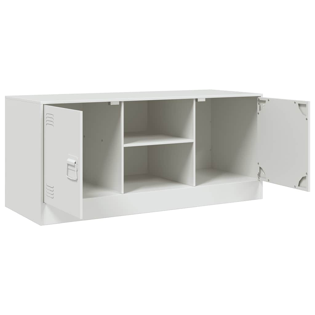 Έπιπλο Τηλεόρασης Λευκό 99x39x44 εκ. από Ατσάλι