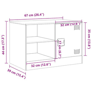 Έπιπλο Τηλεόρασης Μαύρο 67x39x44 εκ. από Χάλυβα - Pakobazaar