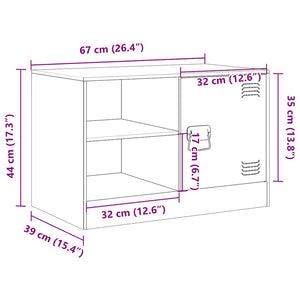 Έπιπλα Τηλεόρασης 2 τεμ. Μαύρο 67 x 39 x 44 εκ. από Χάλυβα