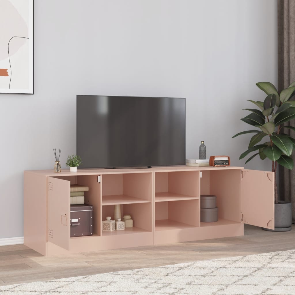 Έπιπλα Τηλεόρασης 2 τεμ. Ροζ 67 x 39 x 44 εκ. από Χάλυβα