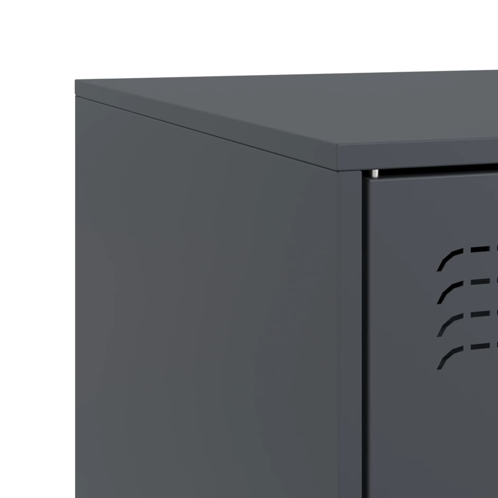 Έπιπλα Τηλεόρασης 2 τεμ. Ανθρακί 67 x 39 x 44 εκ. από Χάλυβα