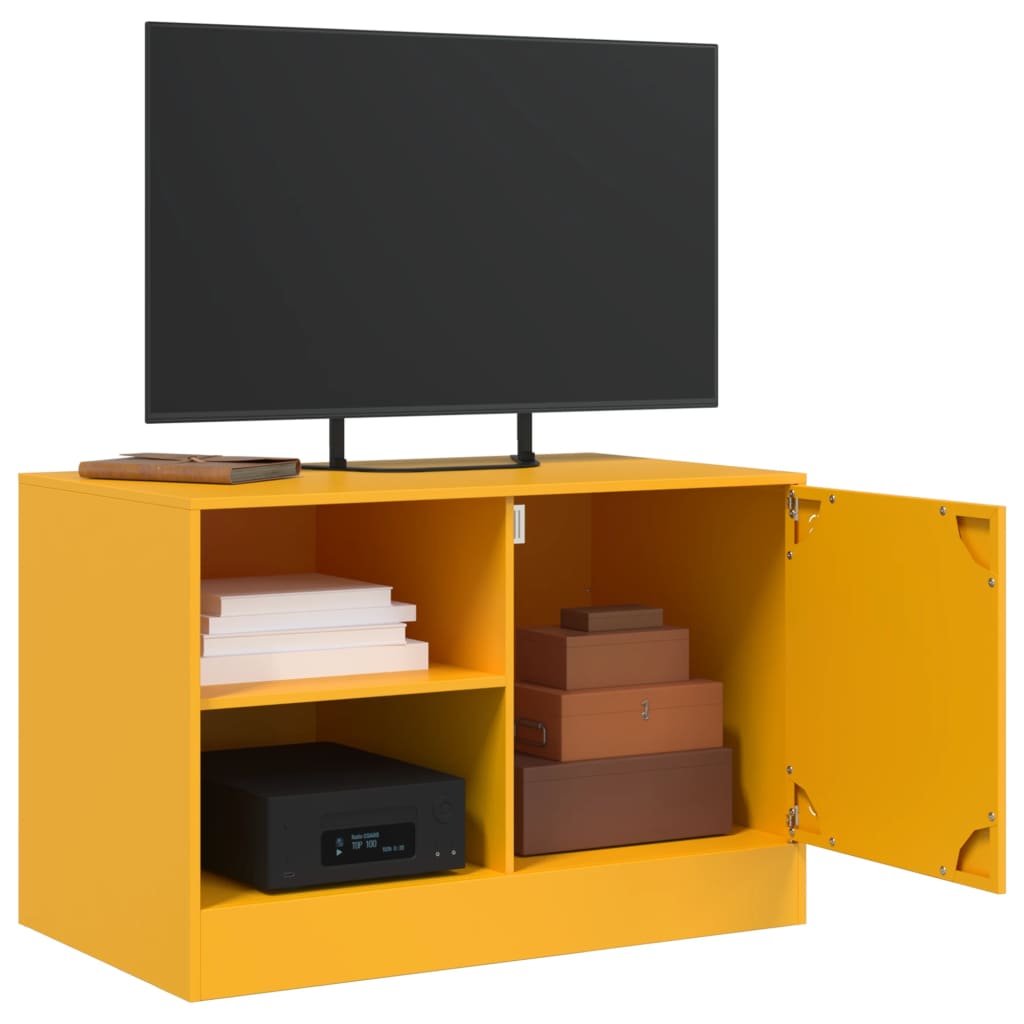 Έπιπλο Τηλεόρασης Μουσταρδί Κίτρινο 67x39x44 εκ. από Ατσάλι