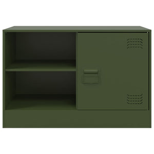 Έπιπλα Τηλεόρασης 2 τεμ. Πράσινο Λαδί 67x39x44 εκ. από Χάλυβα