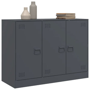 Μπουφές Ανθρακί 99x39x73 εκ. από Ατσάλι - Pakobazaar