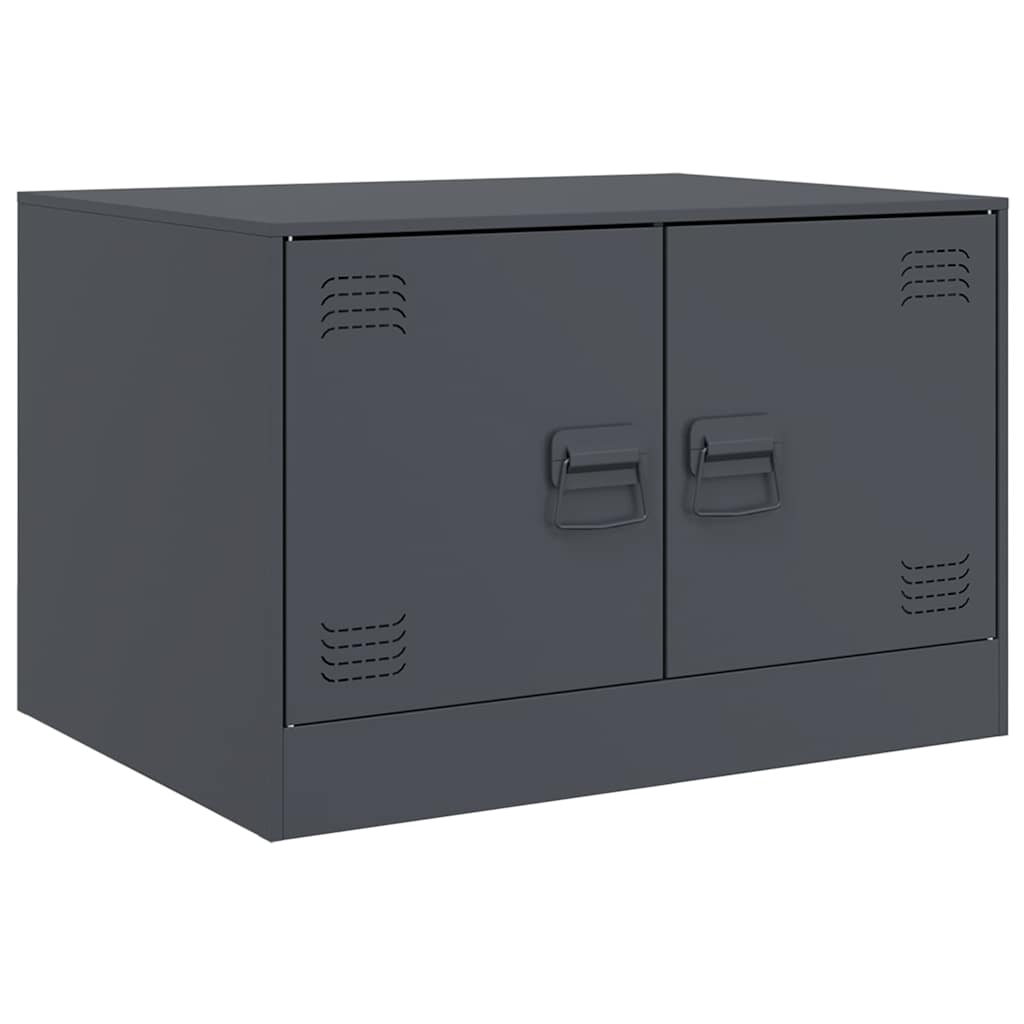Τραπέζι Κήπου Ανθρακί 67x50x44 εκ. Ατσάλινο
