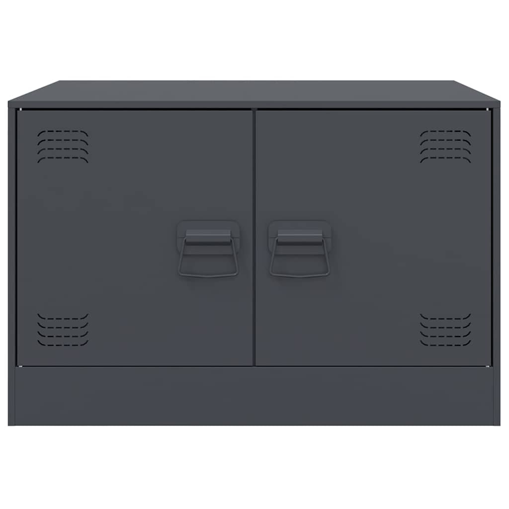 Τραπέζι Κήπου Ανθρακί 67x50x44 εκ. Ατσάλινο