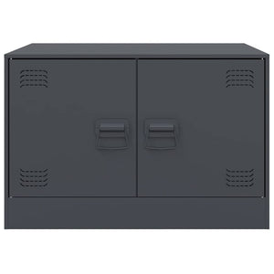 Τραπέζι Κήπου Ανθρακί 67x50x44 εκ. Ατσάλινο