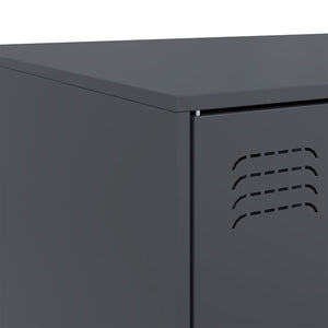 Τραπέζι Κήπου Ανθρακί 67x50x44 εκ. Ατσάλινο