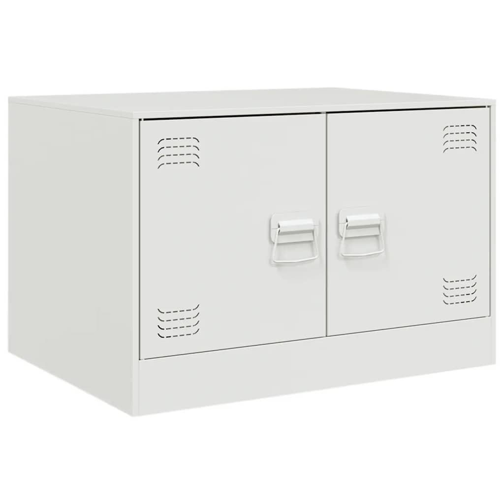 Τραπεζάκι Σαλονιού Λευκό 67 x 50 x 44 εκ. από Ατσάλι