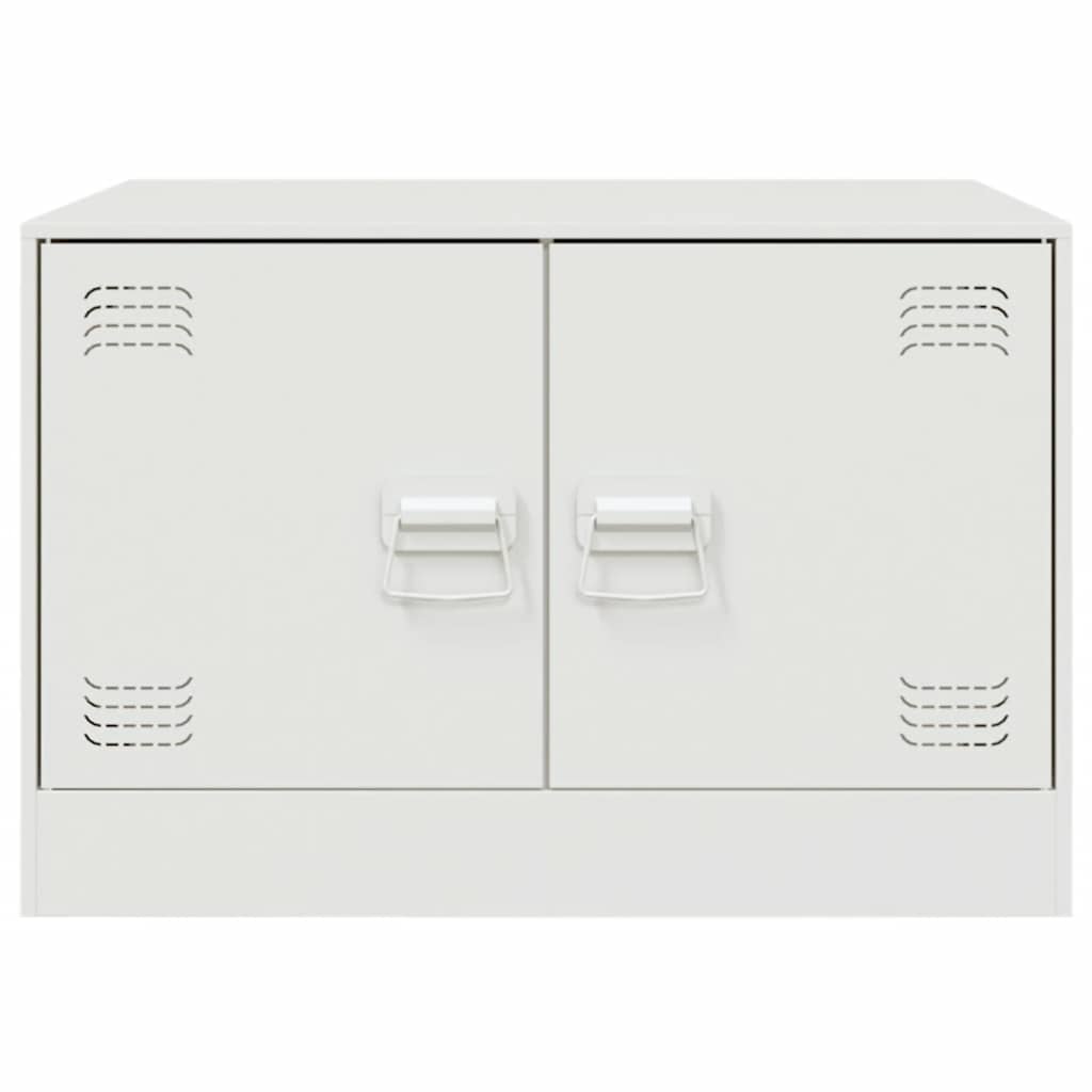 Τραπεζάκι Σαλονιού Λευκό 67 x 50 x 44 εκ. από Ατσάλι