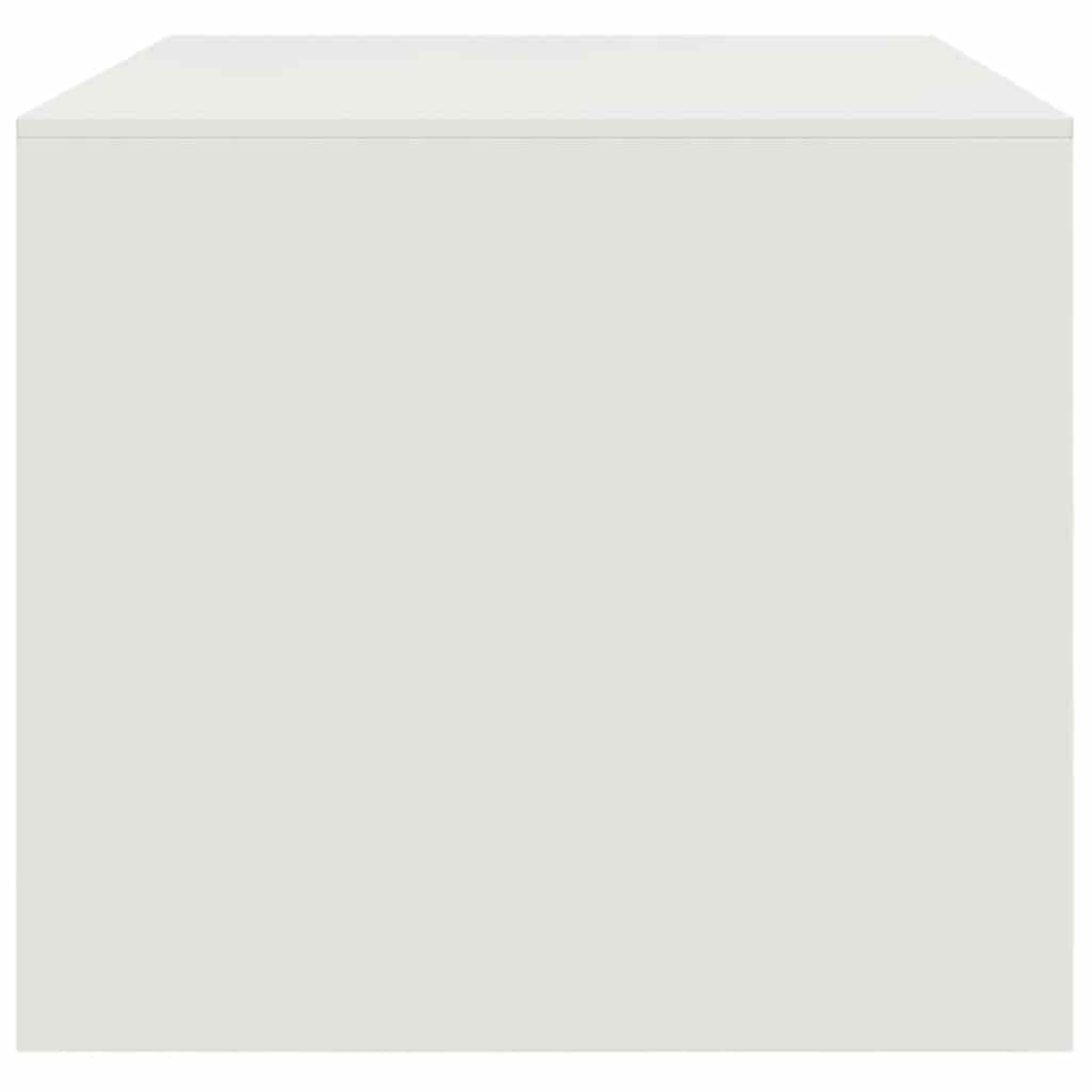 Τραπεζάκι Σαλονιού Λευκό 67 x 50 x 44 εκ. από Ατσάλι