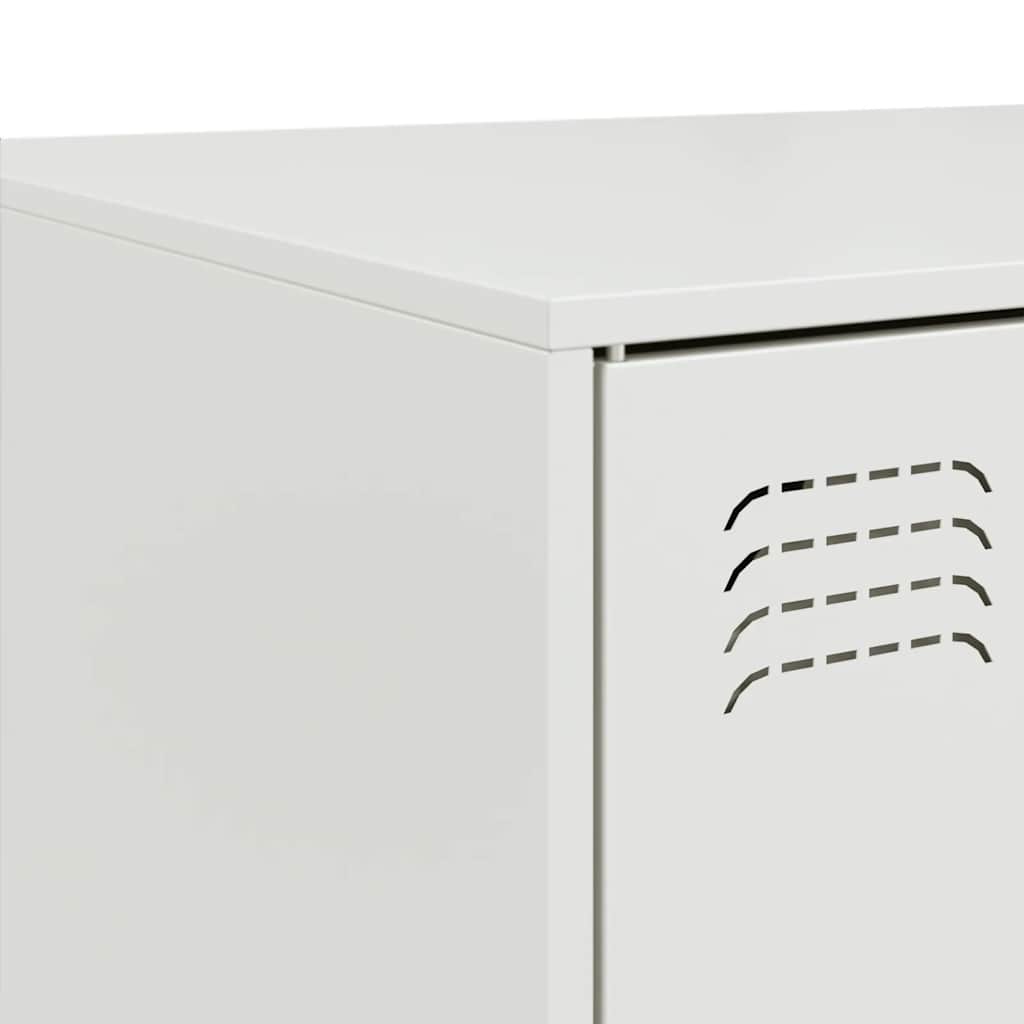 Τραπεζάκι Σαλονιού Λευκό 67 x 50 x 44 εκ. από Ατσάλι