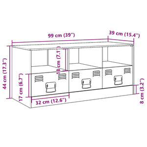 Έπιπλο Τηλεόρασης Ανθρακί 99x39x44 εκ. από Χάλυβα - Pakobazaar