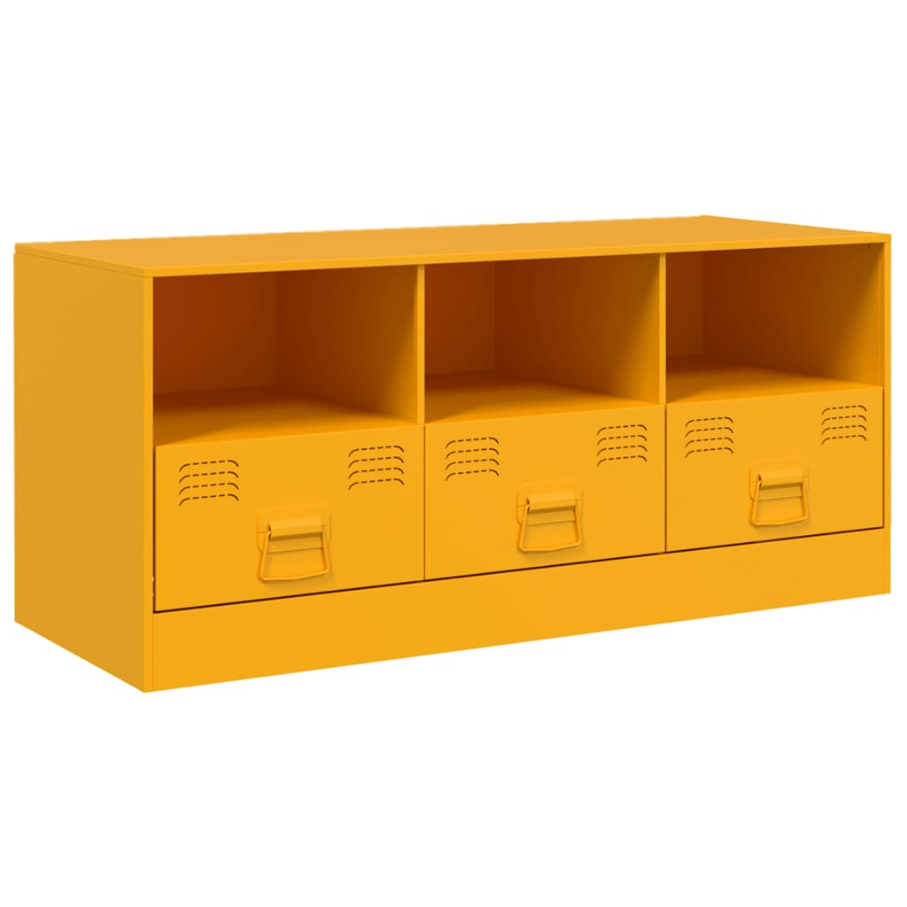 Έπιπλο Τηλεόρασης Μουσταρδί Κίτρινο 99x39x44 εκ. από Ατσάλι