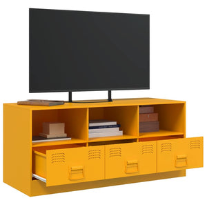 Έπιπλο Τηλεόρασης Μουσταρδί Κίτρινο 99x39x44 εκ. από Ατσάλι