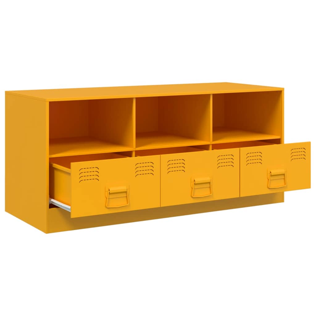 Έπιπλο Τηλεόρασης Μουσταρδί Κίτρινο 99x39x44 εκ. από Ατσάλι