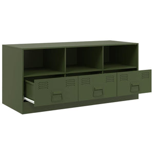 Έπιπλο Τηλεόρασης Πράσινο Λαδί 99x39x44 εκ. από Ατσάλι