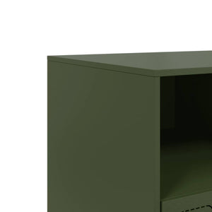 Έπιπλο Τηλεόρασης Πράσινο Λαδί 99x39x44 εκ. από Ατσάλι