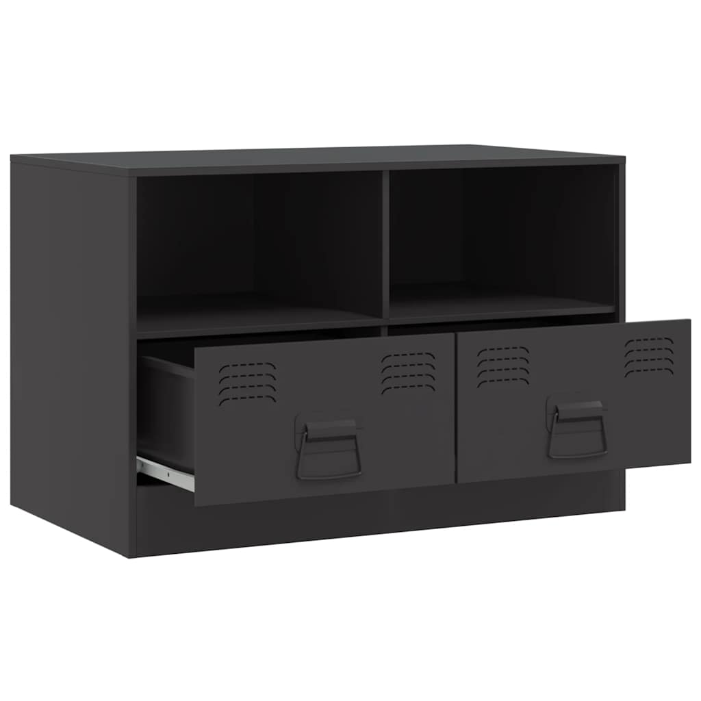 Έπιπλα Τηλεόρασης 2 τεμ. Μαύρο 67 x 39 x 44 εκ. από Χάλυβα