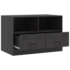 Έπιπλα Τηλεόρασης 2 τεμ. Μαύρο 67 x 39 x 44 εκ. από Χάλυβα