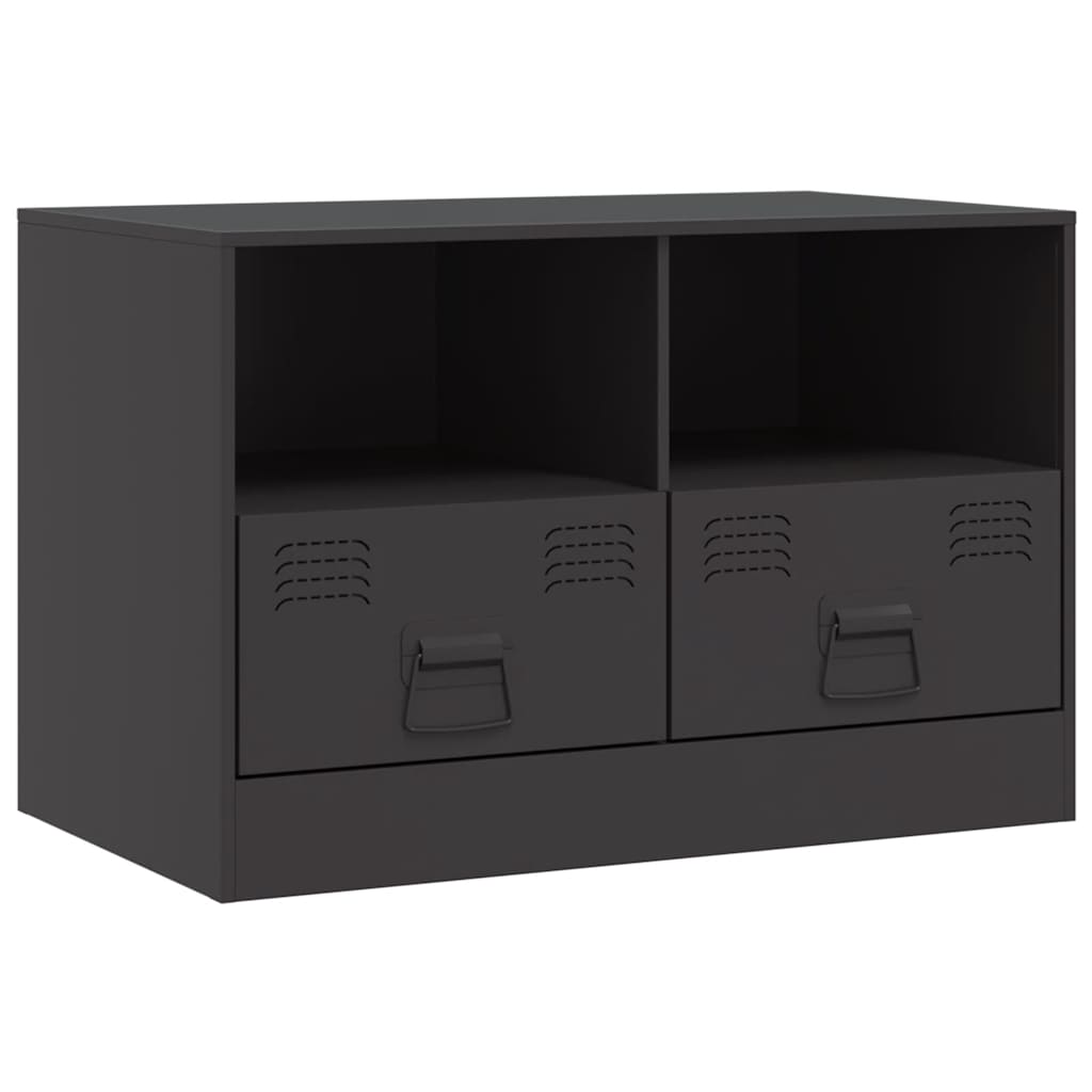 Έπιπλα Τηλεόρασης 2 τεμ. Μαύρο 67 x 39 x 44 εκ. από Χάλυβα