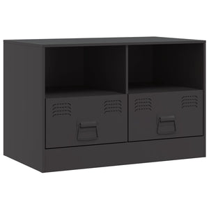 Έπιπλα Τηλεόρασης 2 τεμ. Μαύρο 67 x 39 x 44 εκ. από Χάλυβα