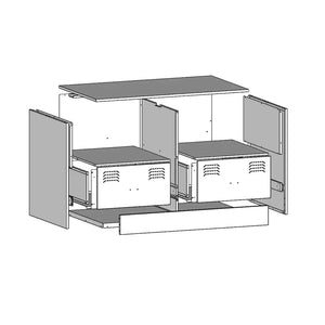 Έπιπλα Τηλεόρασης 2 τεμ. Ροζ 67 x 39 x 44 εκ. από Χάλυβα