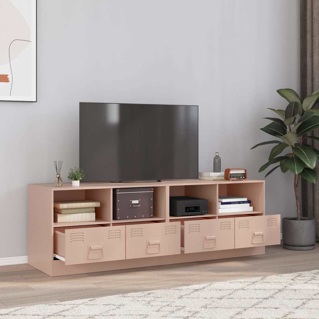 Έπιπλα Τηλεόρασης 2 τεμ. Ροζ 67 x 39 x 44 εκ. από Χάλυβα