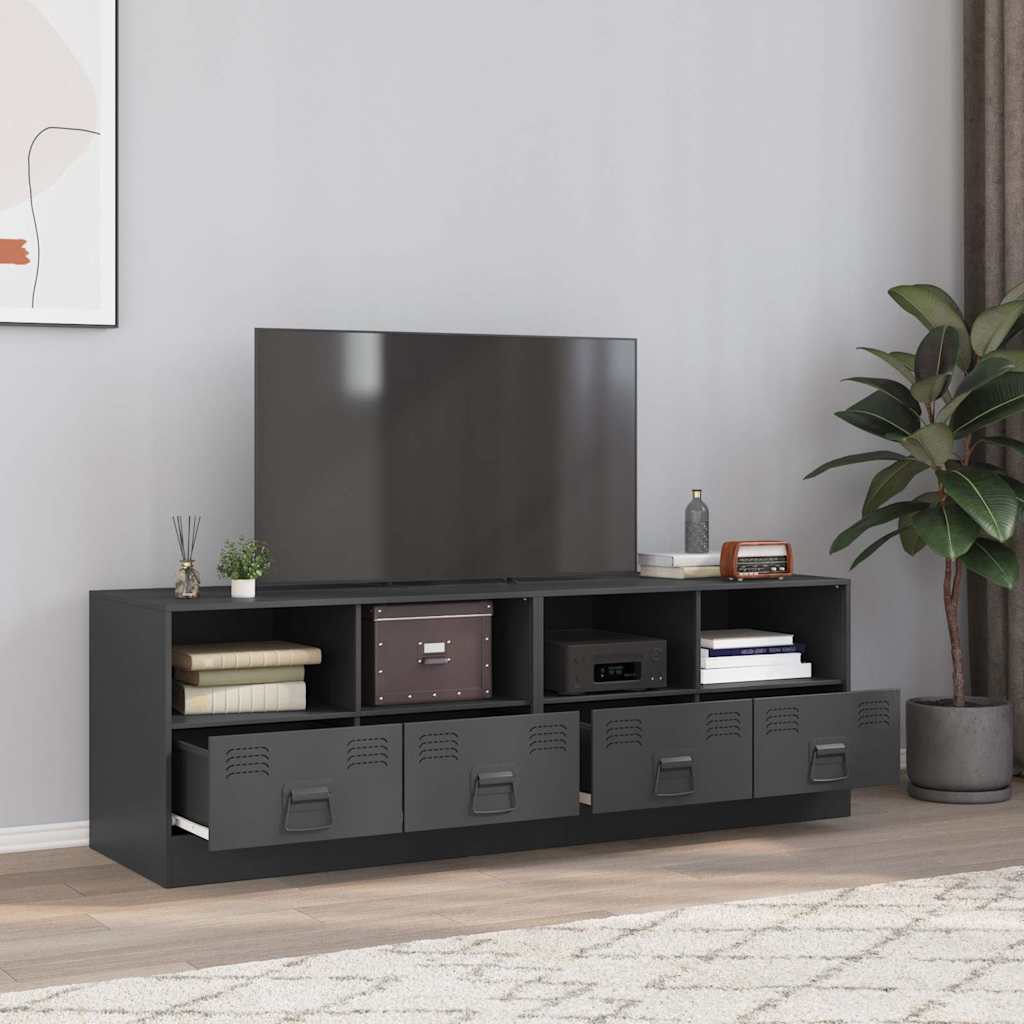 Έπιπλα Τηλεόρασης 2 τεμ. Ανθρακί 67 x 39 x 44 εκ. από Χάλυβα