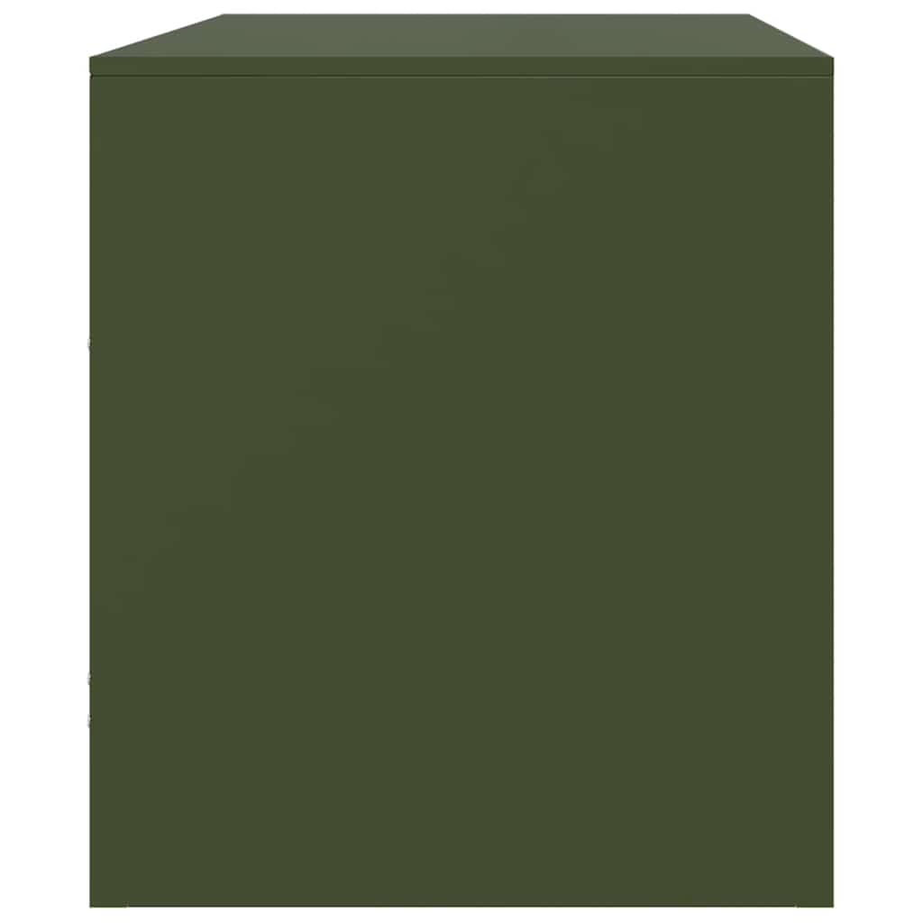 Έπιπλα Τηλεόρασης 2 τεμ. Πράσινο Λαδί 67x39x44 εκ. από Χάλυβα