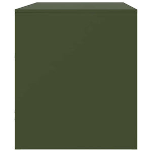 Έπιπλα Τηλεόρασης 2 τεμ. Πράσινο Λαδί 67x39x44 εκ. από Χάλυβα