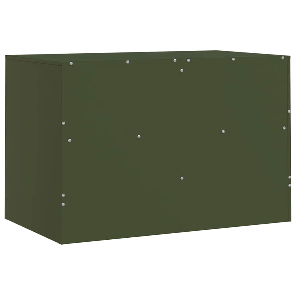 Έπιπλα Τηλεόρασης 2 τεμ. Πράσινο Λαδί 67x39x44 εκ. από Χάλυβα