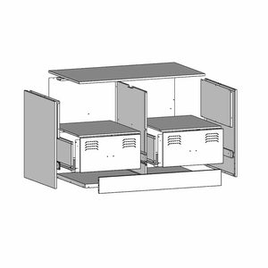Έπιπλο Τηλεόρασης Λευκό 67x39x44 εκ. από Χάλυβα