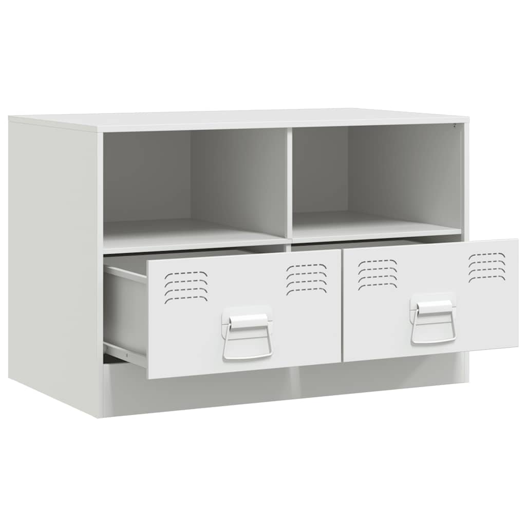 Έπιπλο Τηλεόρασης Λευκό 67x39x44 εκ. από Χάλυβα