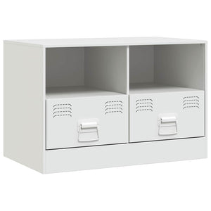 Έπιπλα Τηλεόρασης 2 τεμ. Λευκό 67 x 39 x 44 εκ. από Χάλυβα