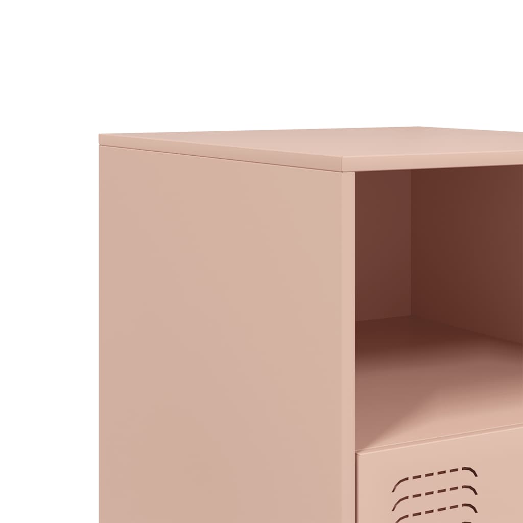 Κομοδίνο Ροζ 34,5 x 39 x 44 εκ. από Χάλυβα