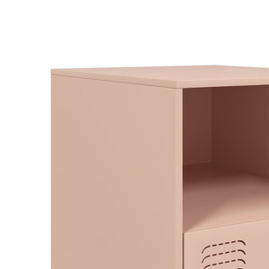 Κομοδίνο Ροζ 34,5 x 39 x 44 εκ. από Χάλυβα