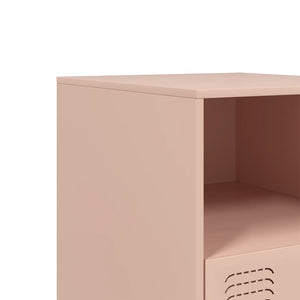 Κομοδίνα 2 τεμ. Ροζ 34,5 x 39 x 44 εκ. από Χάλυβα