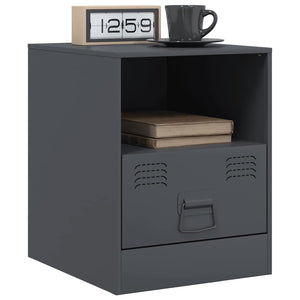 Κομοδίνο Ανθρακί 34,5 x 39 x 44 εκ. από Χάλυβα