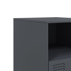 Κομοδίνο Ανθρακί 34,5 x 39 x 44 εκ. από Χάλυβα