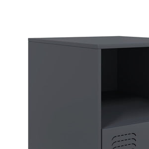 Κομοδίνα 2 τεμ. Ανθρακί 34,5 x 39 x 44 εκ. από Χάλυβα