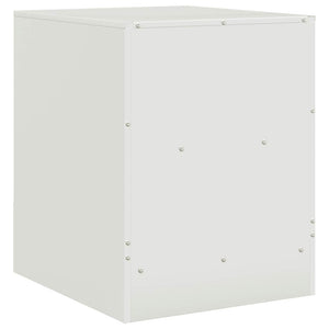 Κομοδίνο Λευκό 34,5 x 39 x 44 εκ. από Χάλυβα